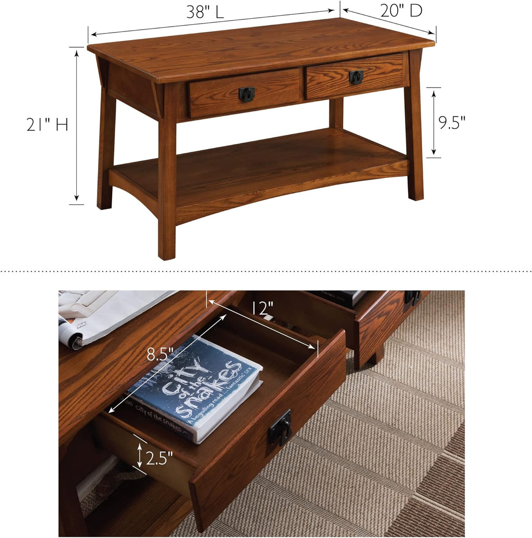 10055-RS Mission Coffee Table, Russet