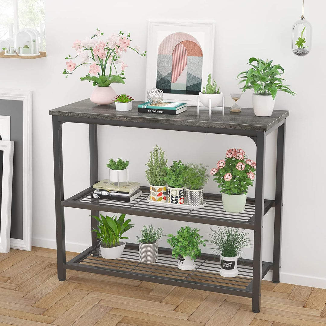 Small Console Table, Sofa Table, 32", Grey