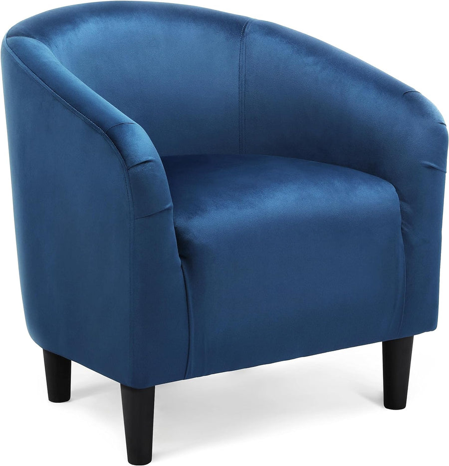 Velvet Accent Chair, Pagoda Blue