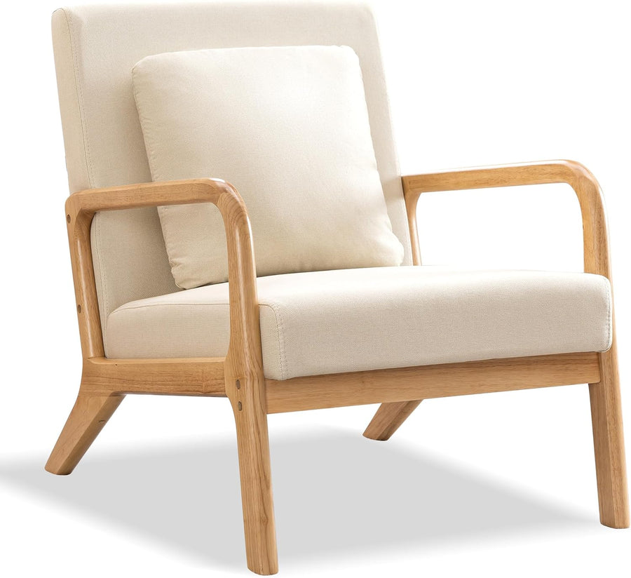 Mid-Century Modern Chair,Accent Chair,Linen