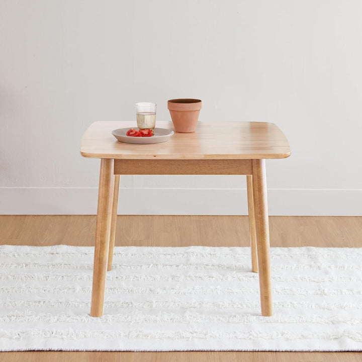 Livinia Florence Wooden Coffee Table, Malaysian Oak Solid Wood Sofa Table, Natural Oak