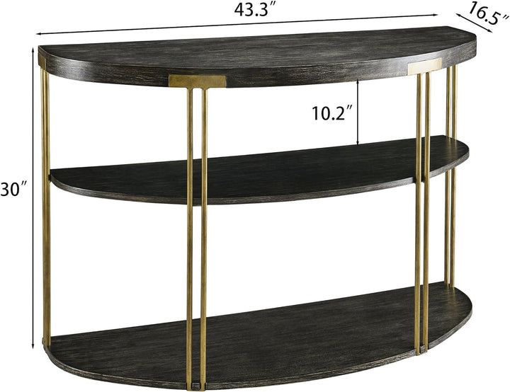 Half Moon Console Table for Entryway Living Room