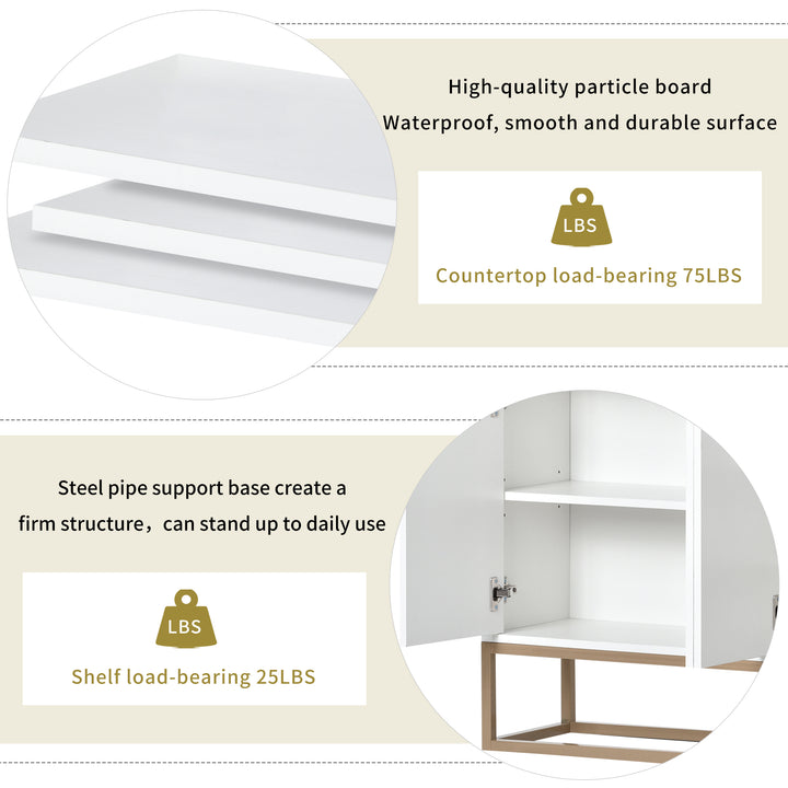 Elegant White Modern Sideboard with Ample Storage