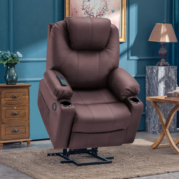 Electric Power Lift Recliner Chair Sofa, Light Brown