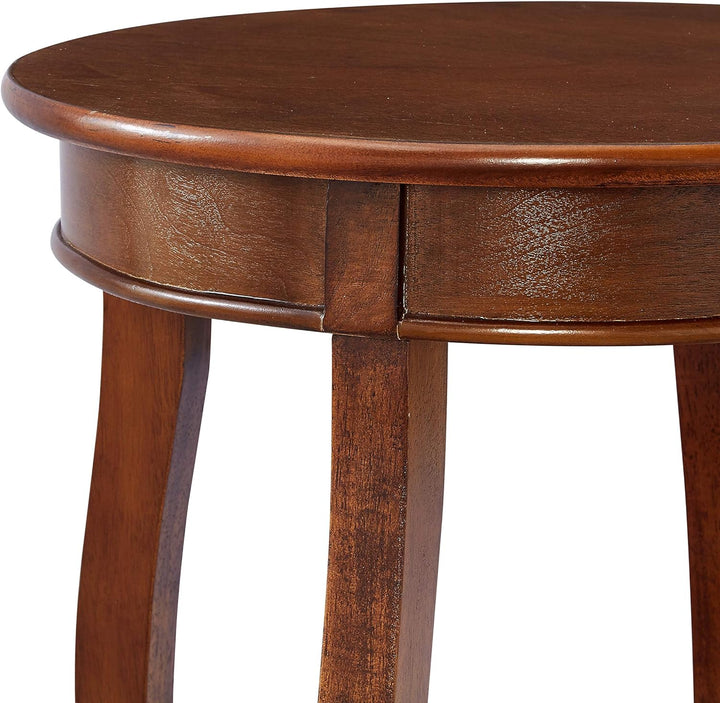 Hazelnut Round Shelf Table, 18" x 18" x 24