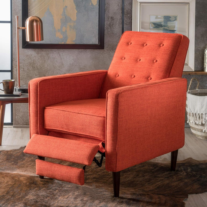 Christopher Knight Macedonia Mid Century Tufted Recliner (Muted Orange)