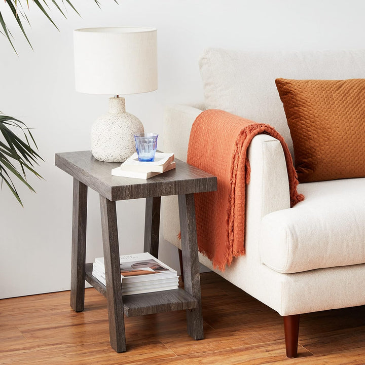 Athens Contemporary Wood Small End Table