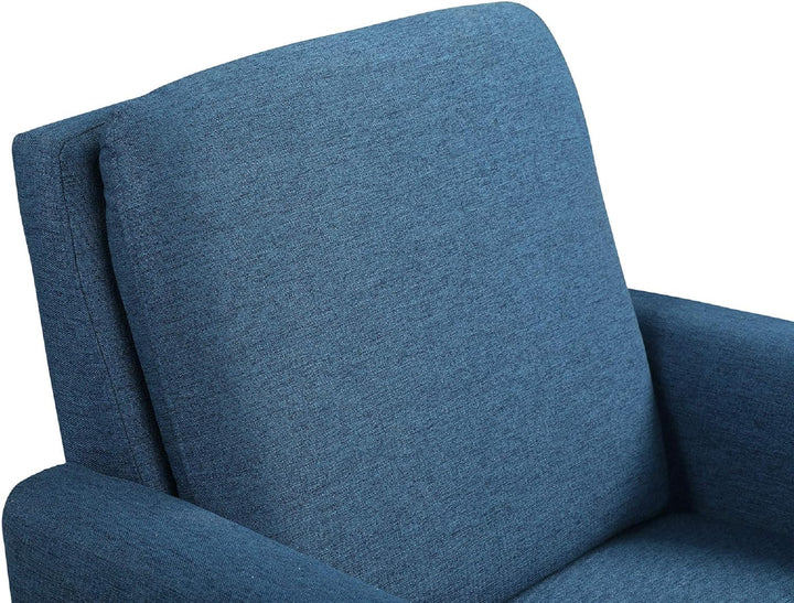 Modern Accent Fabric Chair Single Sofa Navy