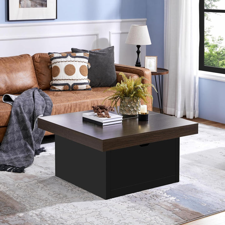 Stylish Wood Coffee Table with Storage Drawers, Espresso