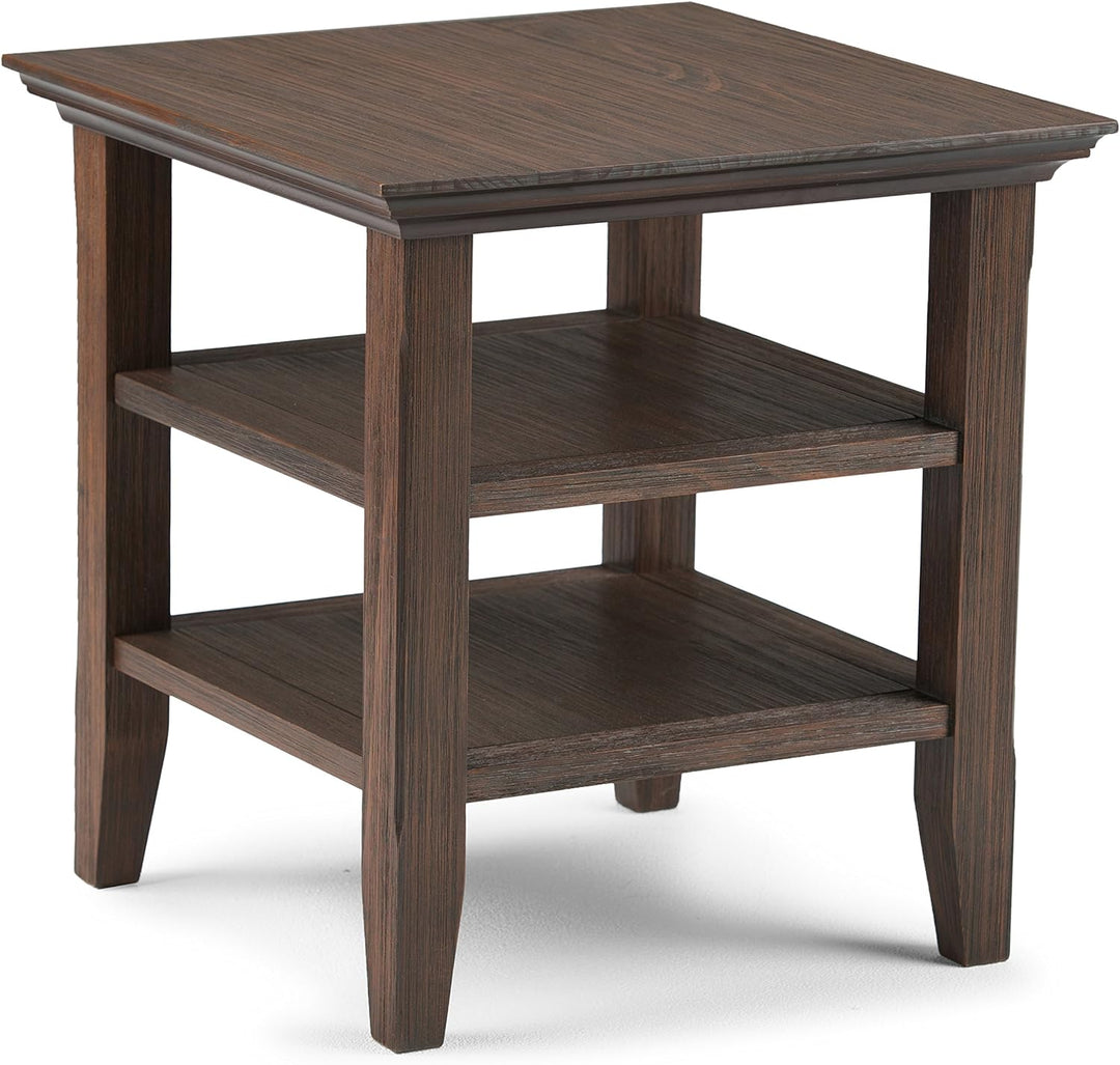 Acadian 19" Square End Table Farmhouse Brown