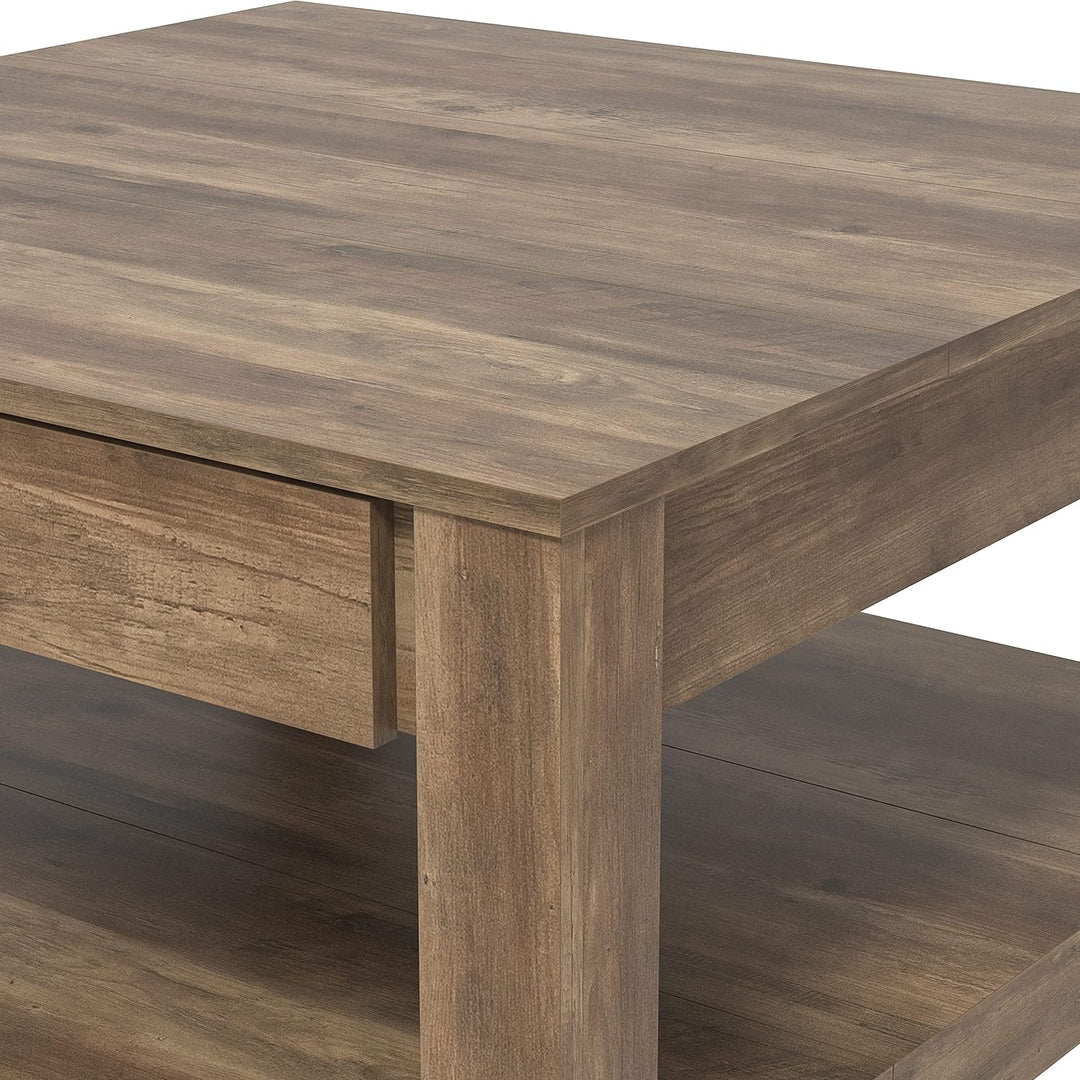 Galano Philia Modern Rectangular Coffee Table, Knotty Oak