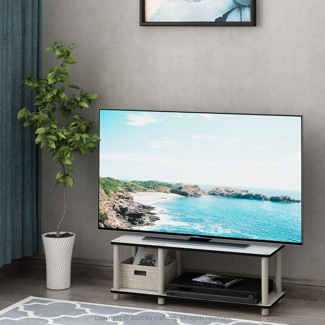 Furinno Mid TV Stand, White