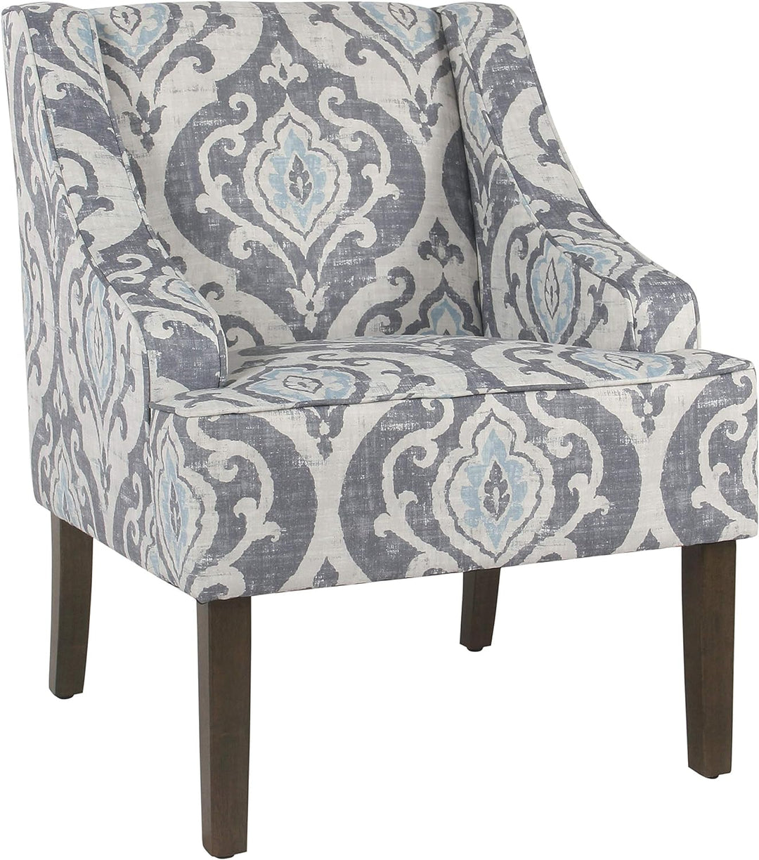 Velvet Swoop Arm Accent Chair, Suri Blue