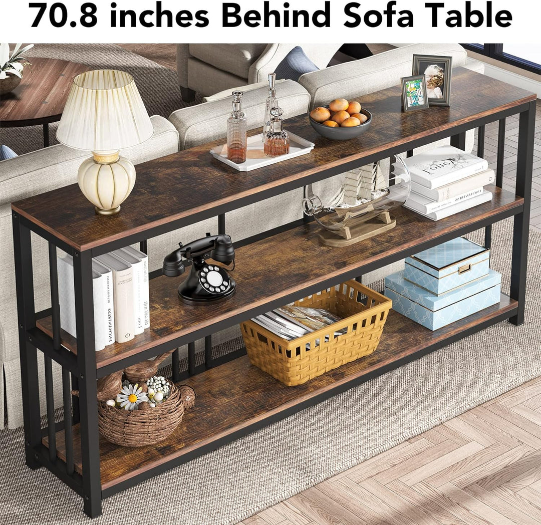 70.89 in Console Table, 3 Tiers Entryway Table