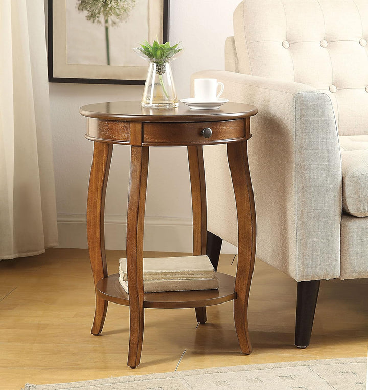 Solid Wood Side Tables for Living Room, Walnut