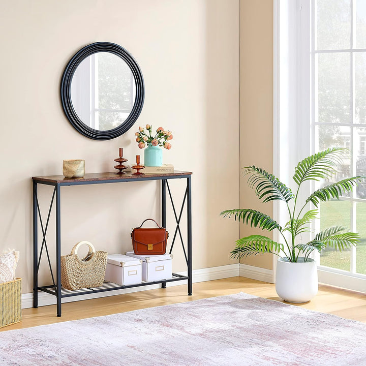 Console Table, 2 Tier Entryway Table, Rustic