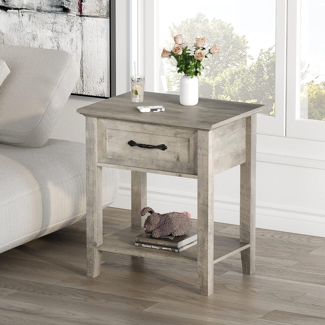 Modern Versatile Nightstand Beside End Table 2pcs