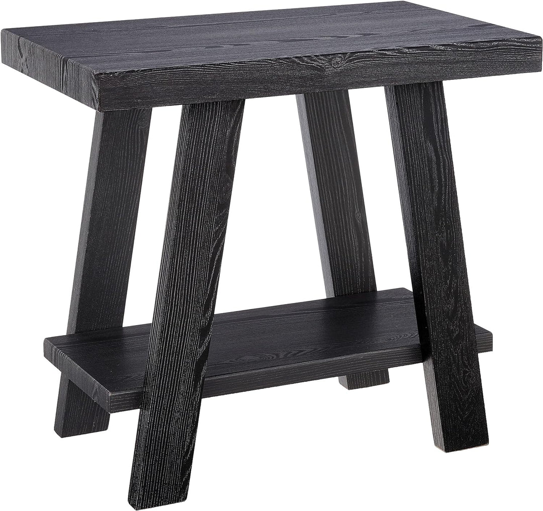 Athens Contemporary Wood Small End Table, Black