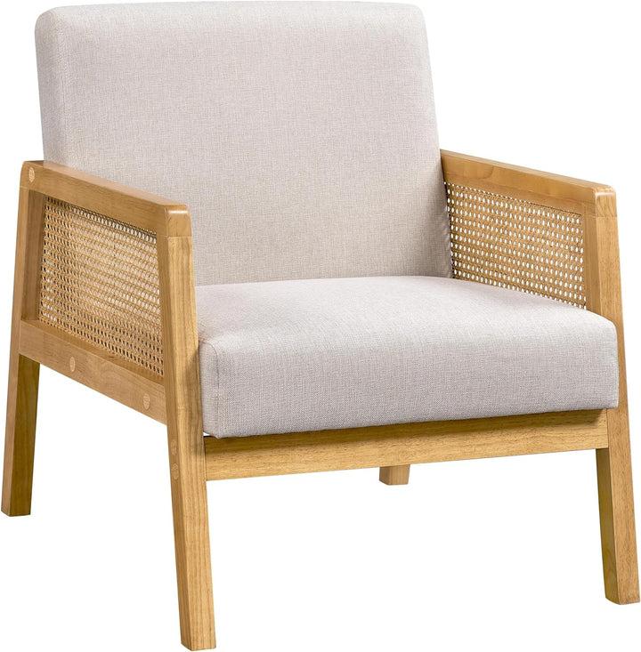 Accent Chair, Modern Armchair with Wood Legs