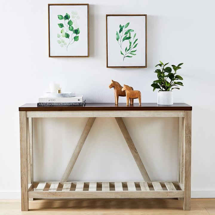 Modern Farmhouse Accent Entryway Table, 52