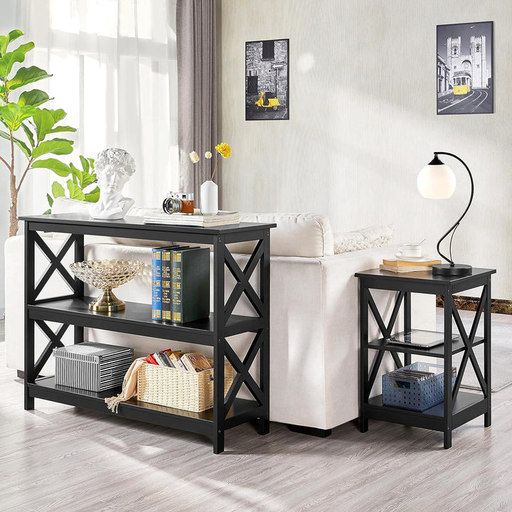 Console Table 3-Tier Entryway Sofa Side Table