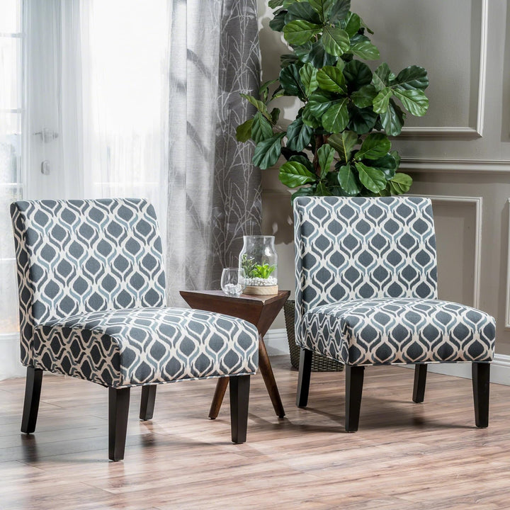 Kassi Fabric Accent Chairs, Blue