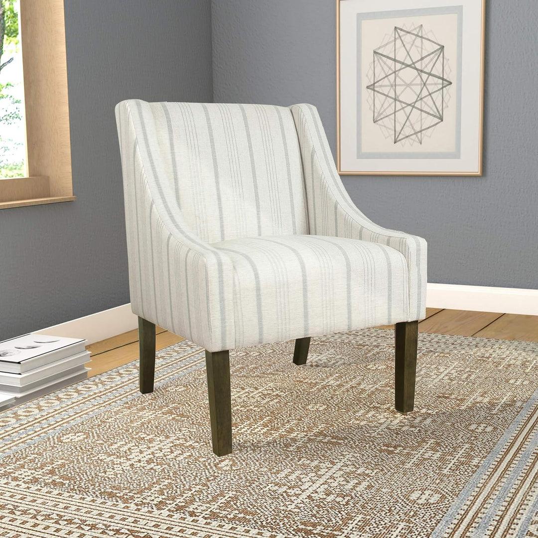 Modern Swoop Arm Accent Chair, Dove Grey