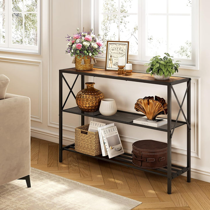 3 Tier Entryway Table, Narrow Sofa Table Shelves