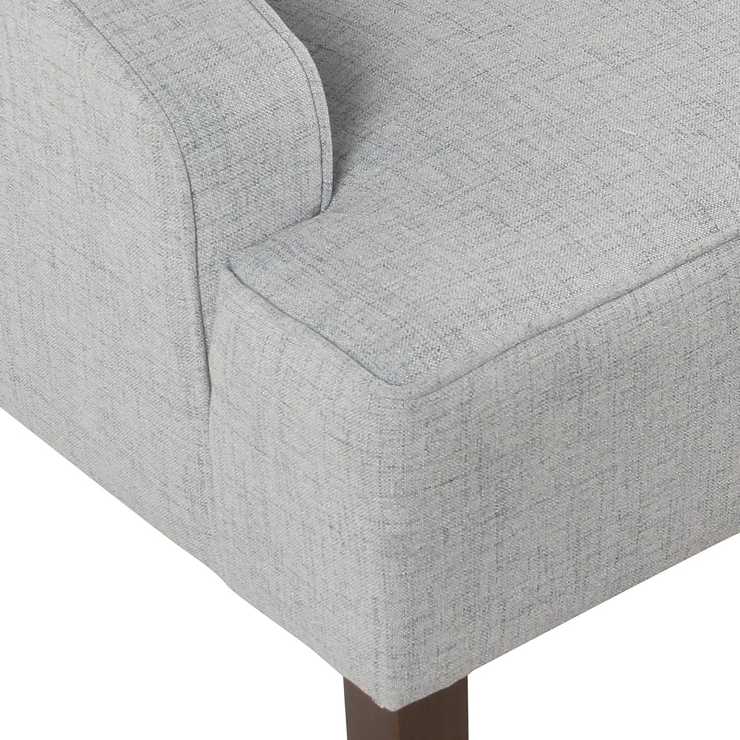 Velvet Swoop Arm Living-Room-Chairs, Light Grey