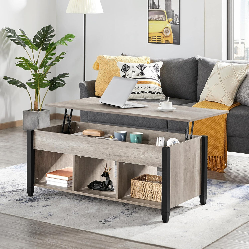 Yaheetech Gray Coffee Table, Lift Top Coffee Table with Storage