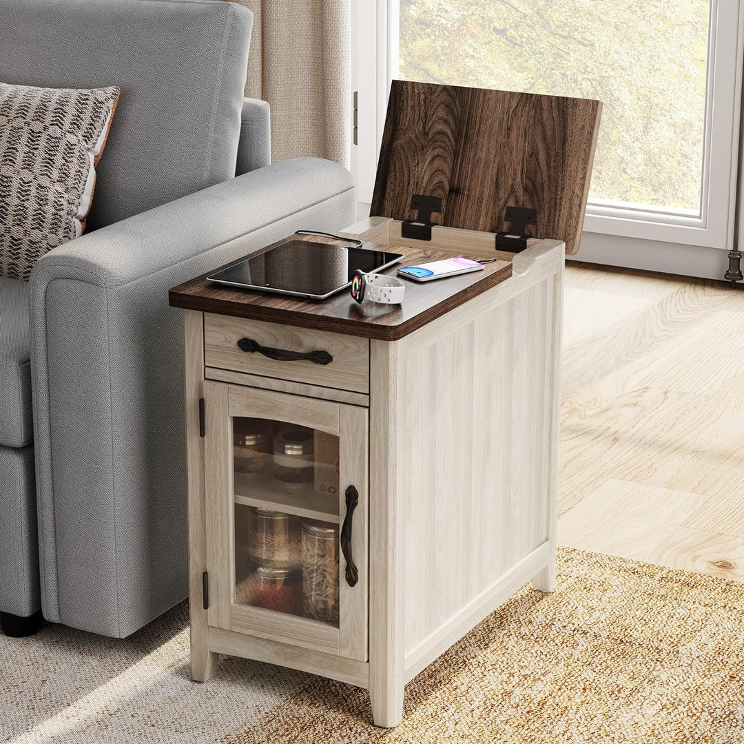 End Table with Charging Station, Side Table