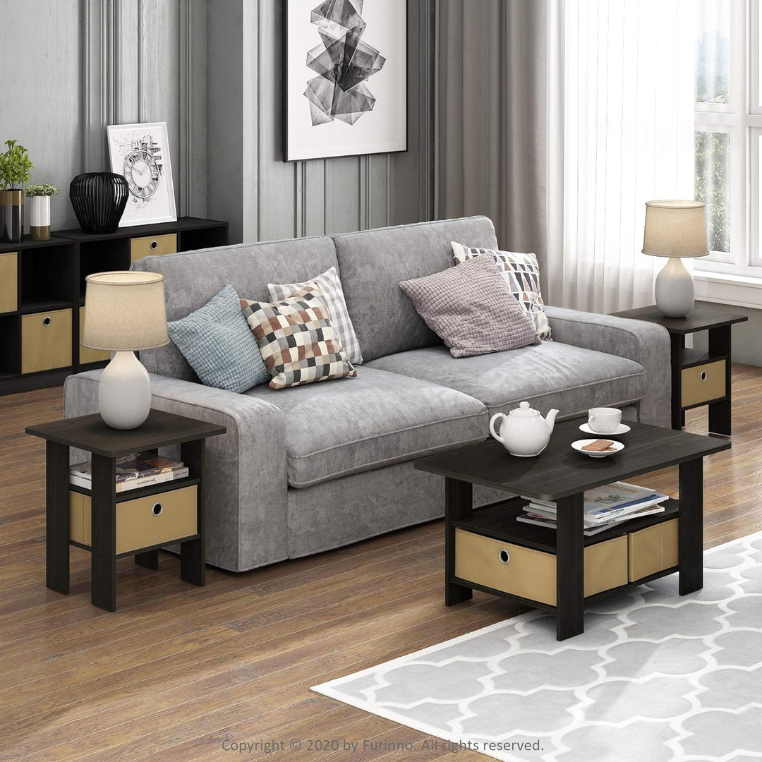 Furinno Andrey Coffee Table, Dark Espresso/Brown