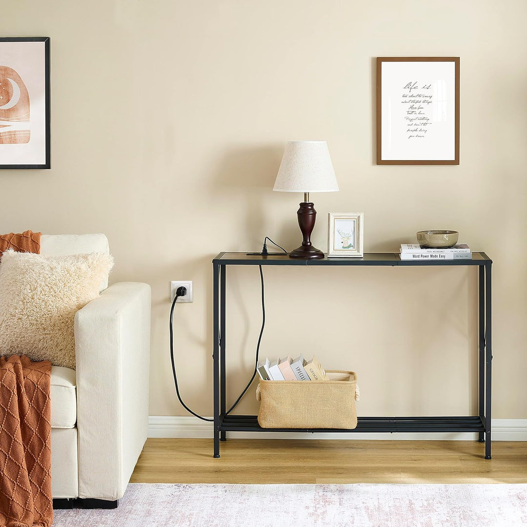 Console Table w/ Charging Station, 41.8" Entryway