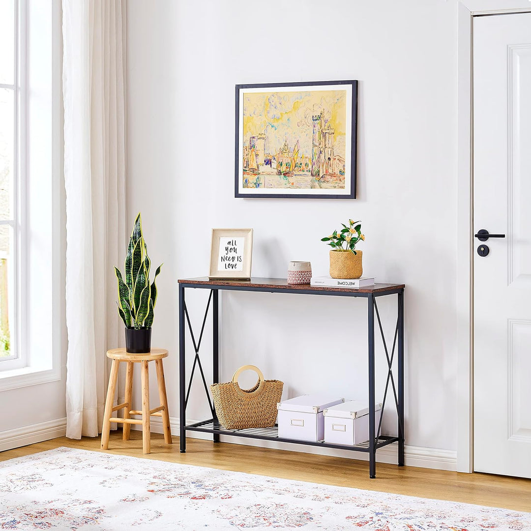 Console Table, 2 Tier Entryway Table, Rustic