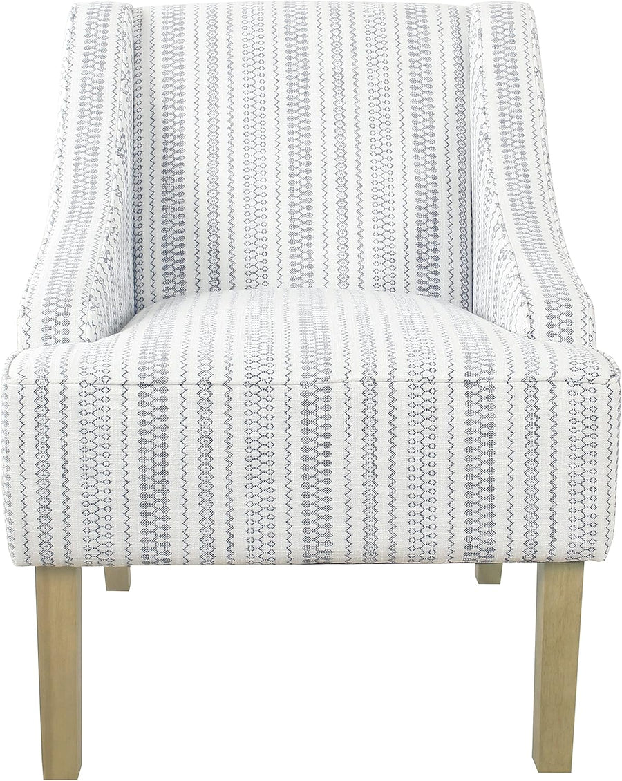 Velvet Swoop Arm Accent Chair, Blue Farmhouse