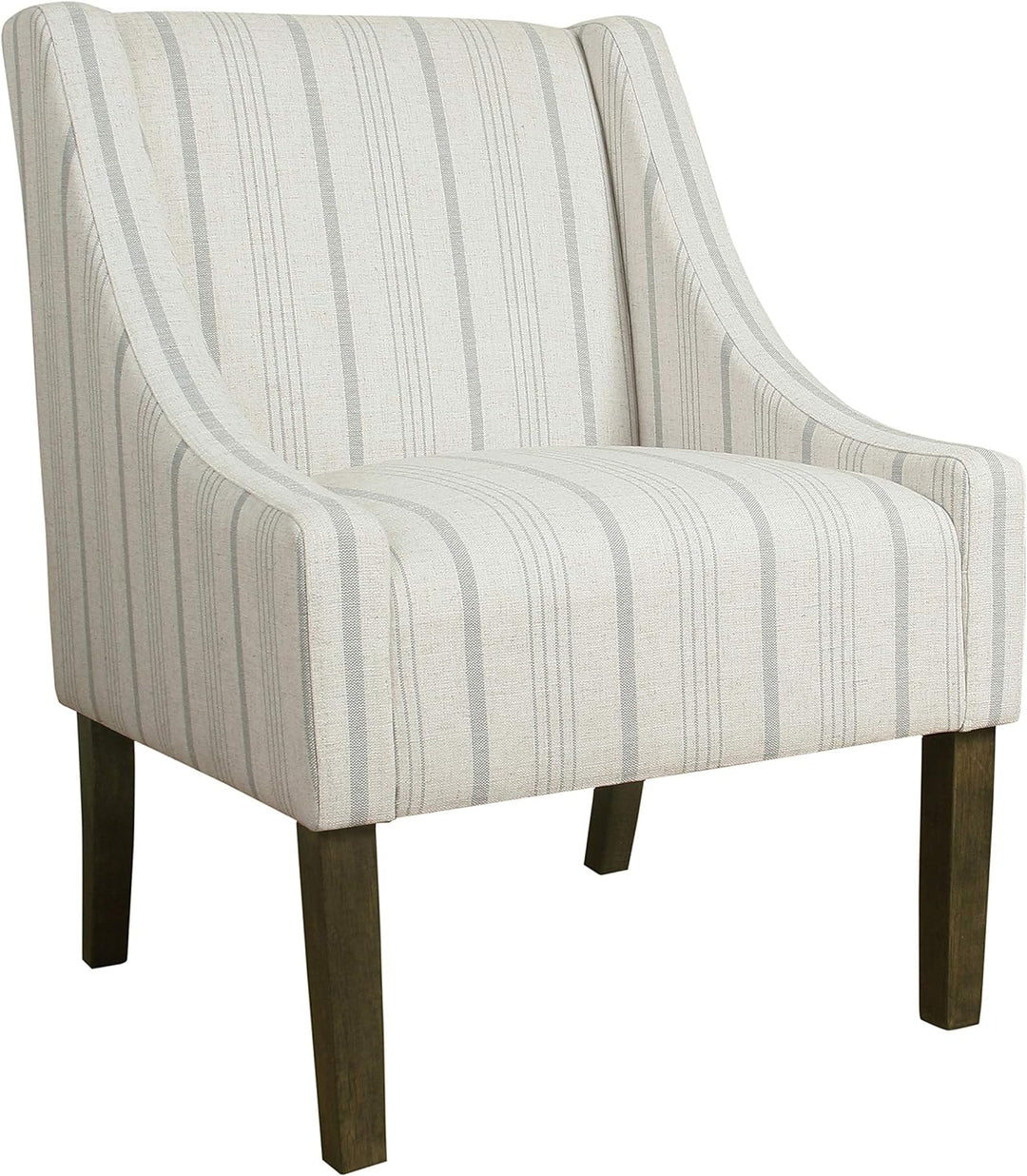 Modern Swoop Arm Accent Chair, Dove Grey