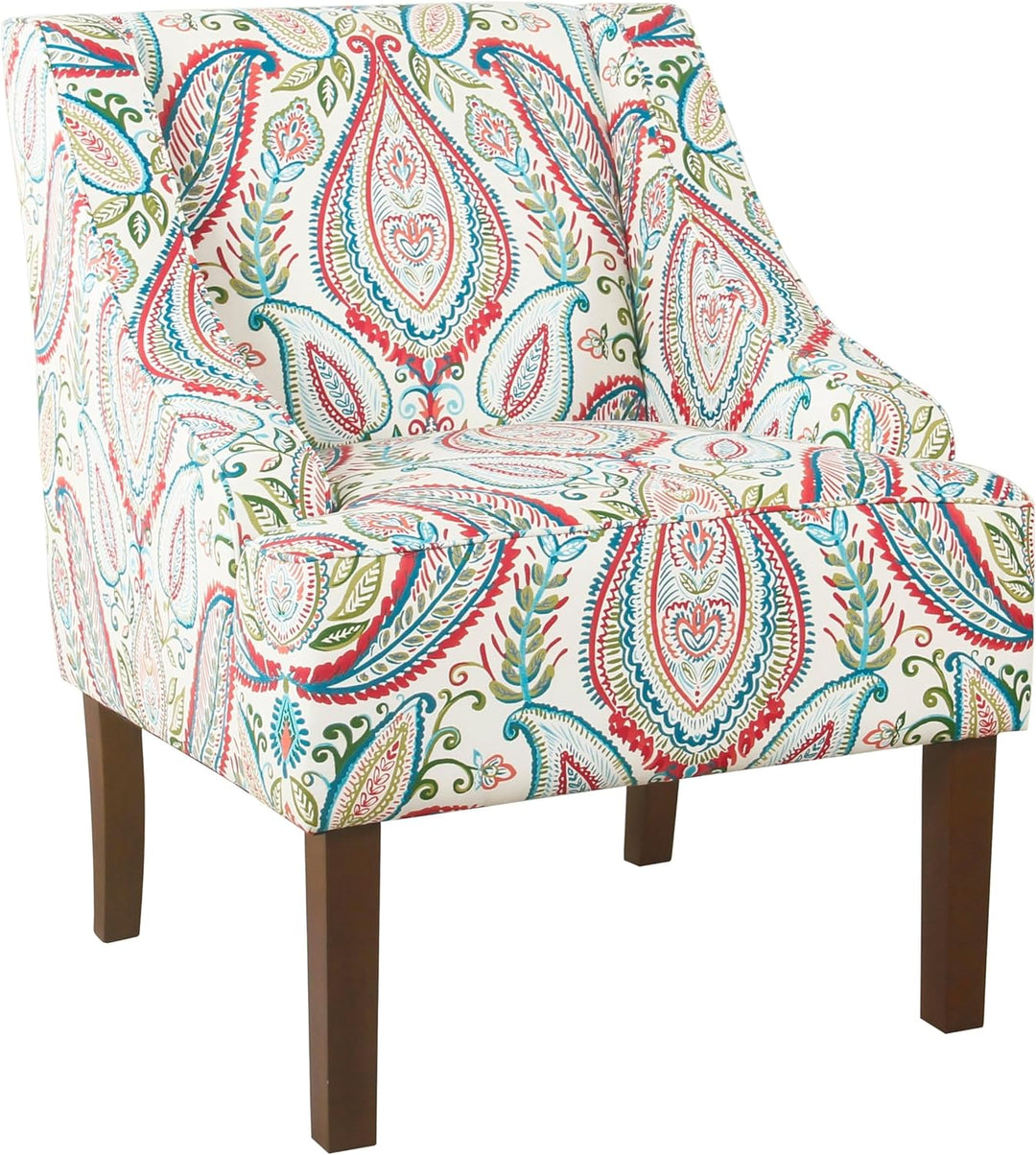 Classic Swoop Arm Accent Chair, Bold Paisley