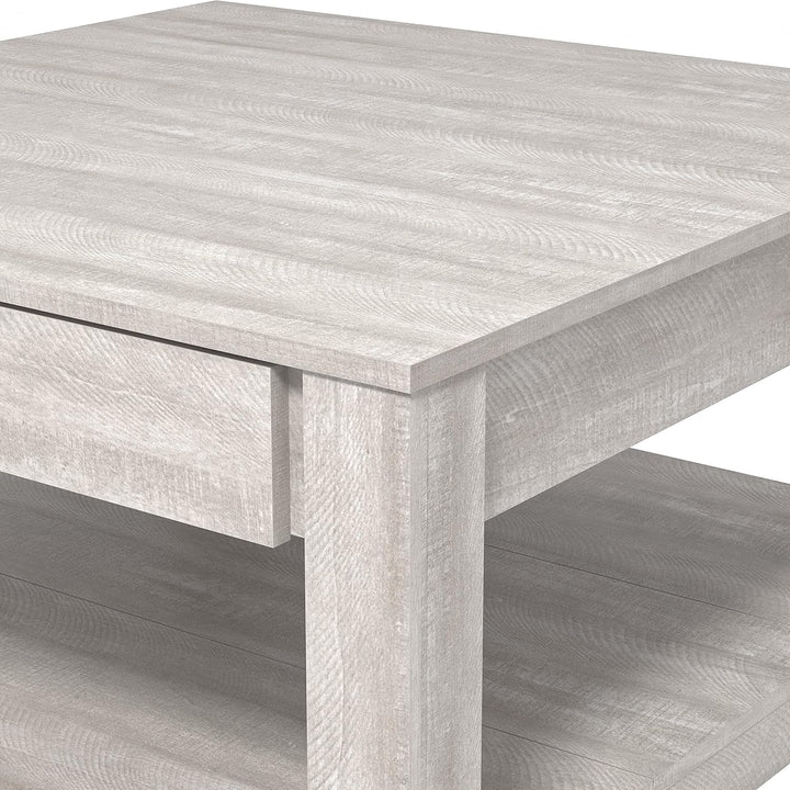 Galano Philia Modern Rectangular Coffee Table, Dusty Grey Oak