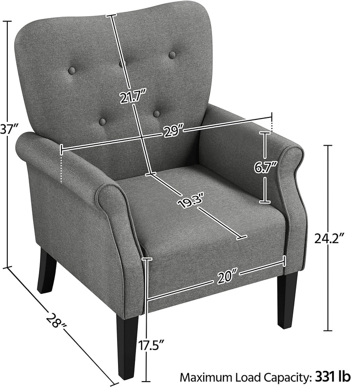 Modern Armchair, Mid Century Accent Chair