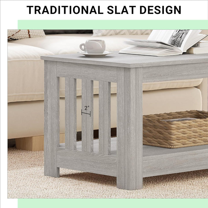 Stylish Rectangular Coffee Table, Grey