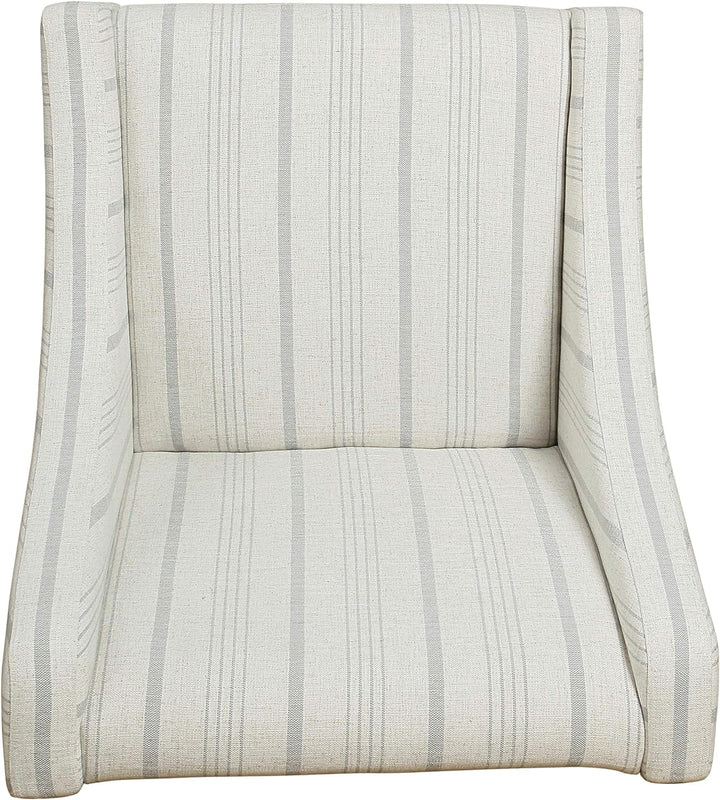 Modern Swoop Arm Accent Chair, Dove Grey