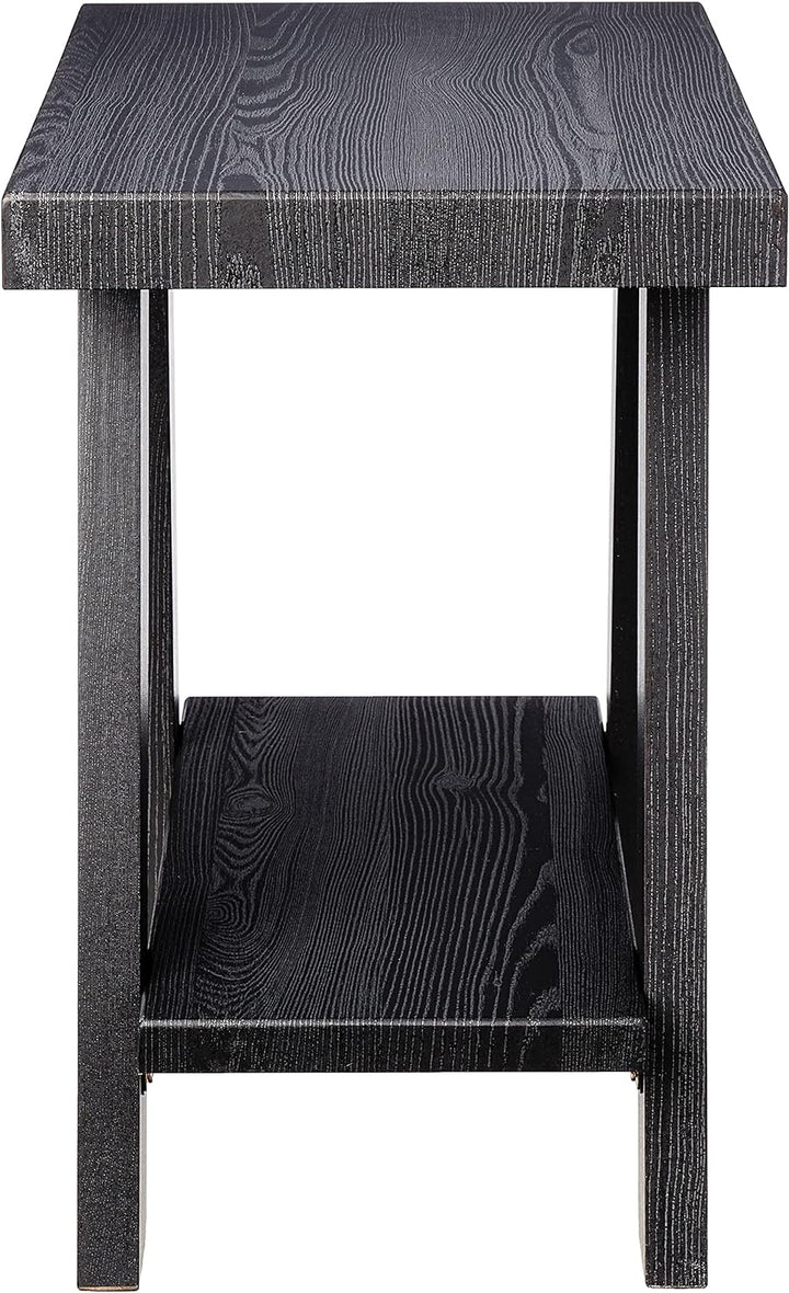 Athens Contemporary Wood Small End Table, Black