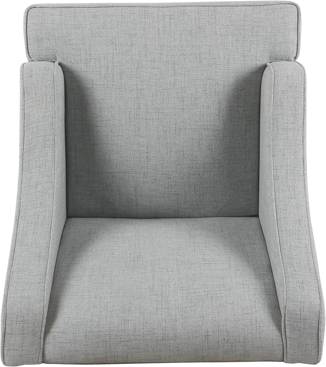 Velvet Swoop Arm Living-Room-Chairs, Light Grey