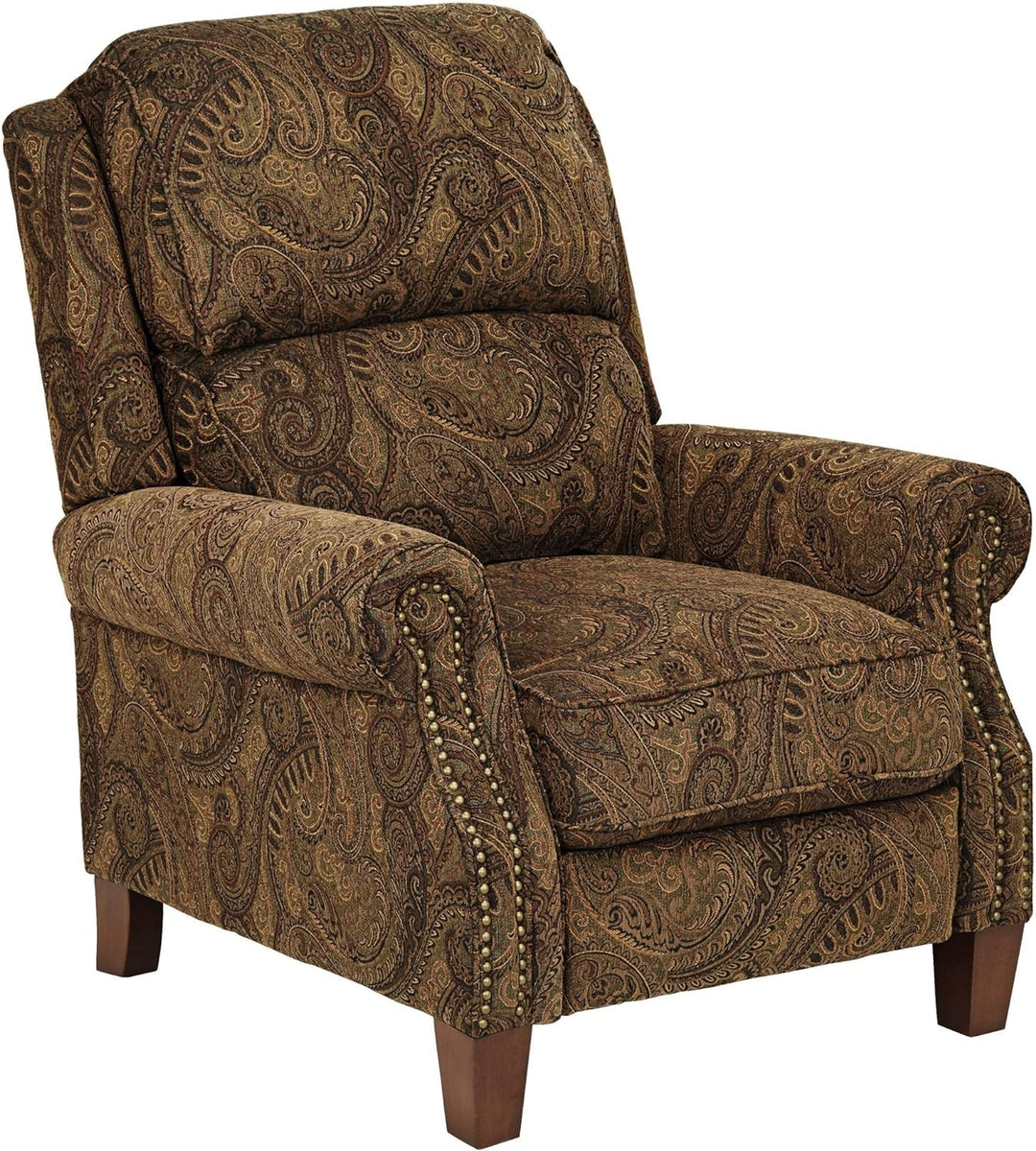 Beaumont Warm Brown Paisley Patterned Recliner