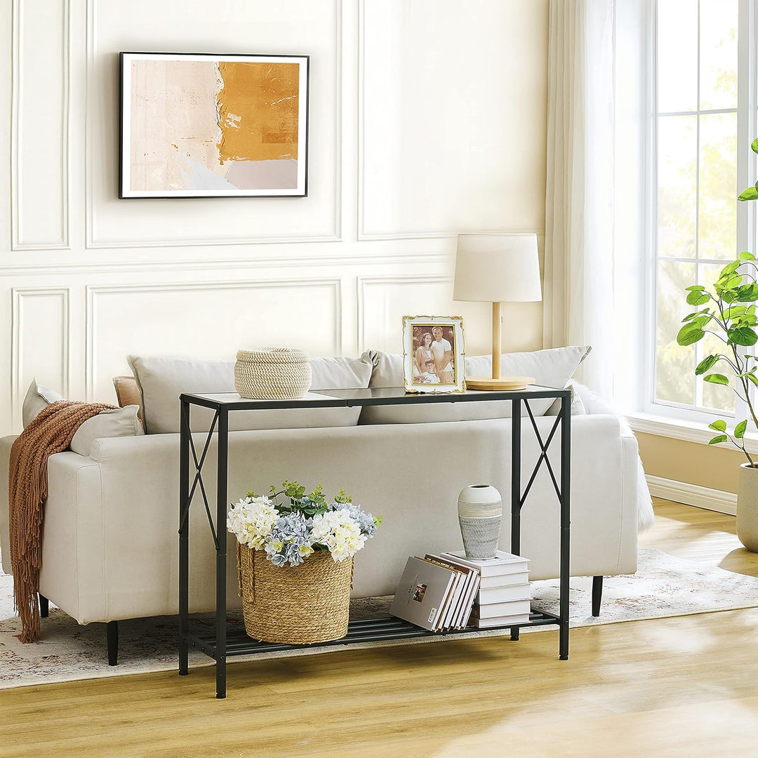 Console Table, 2-Tier Entryway Table, 41.8L Narrow