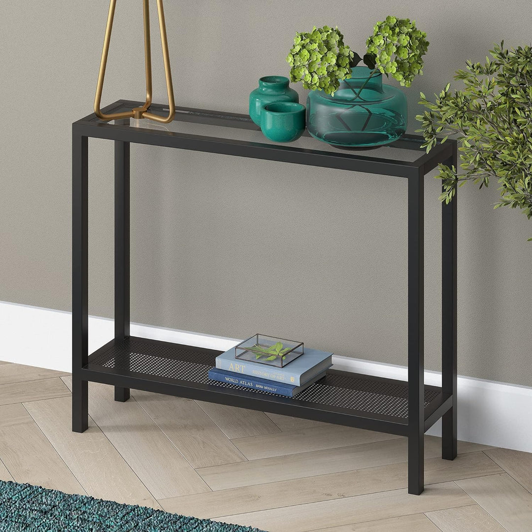 Rectangular Console Table in Blackened Bronze