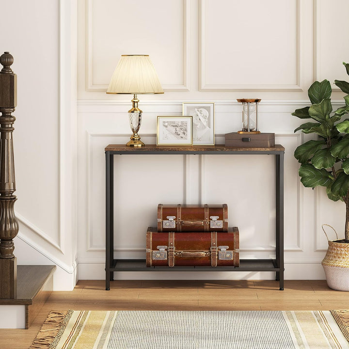 Console Table, 2 Tier Entryway Table, Rustic