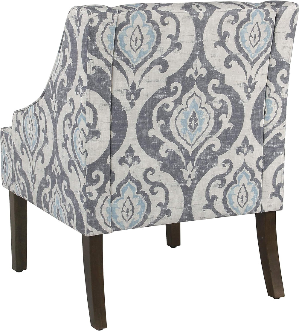 Velvet Swoop Arm Accent Chair, Suri Blue