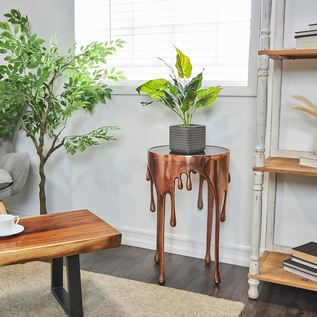 Accent Side Table 16" x 16" x 25" Copper