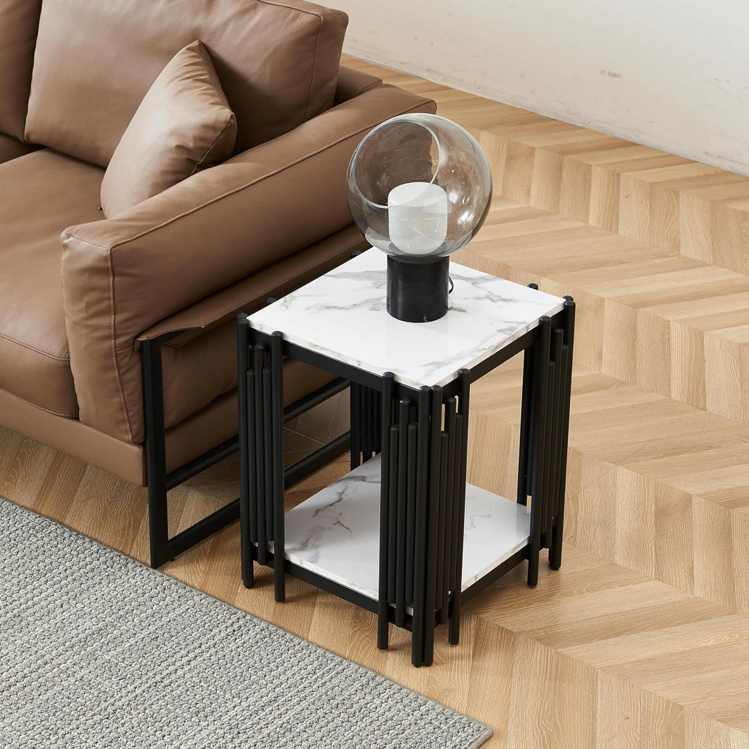 17.32 X 15.75'' Modern End Table, Rectangle Simple Side